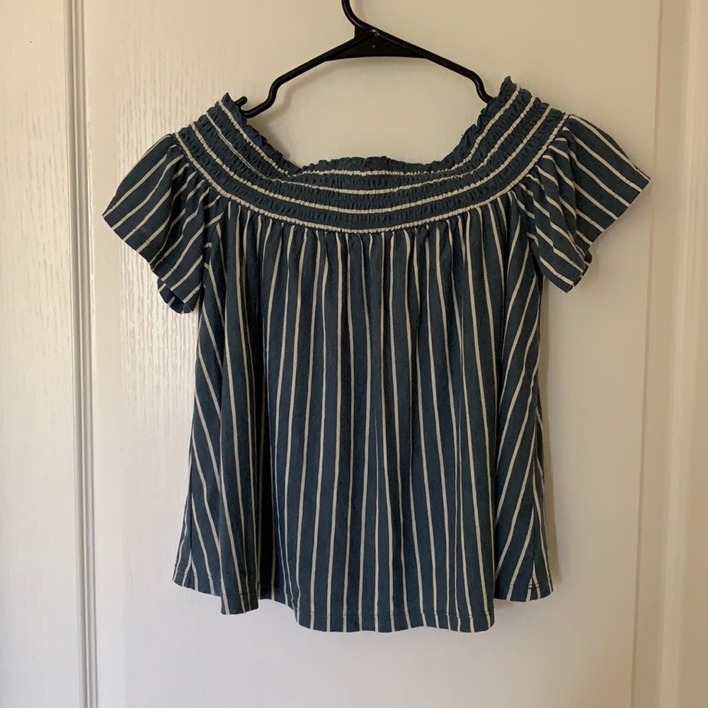 Off the Shoulder Striped Top